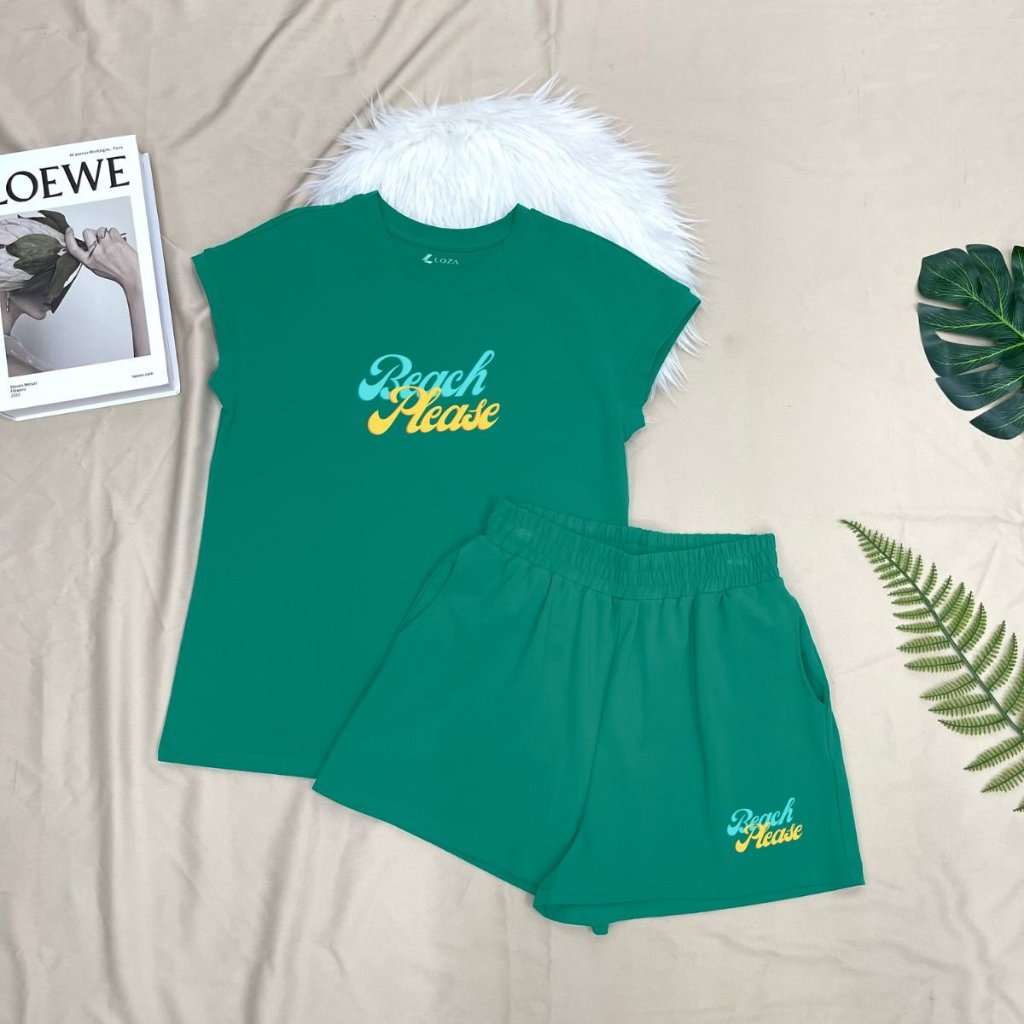 [Form Vừa] Bộ đồ nữ (áo thun form vừa + quần đùi) mùa hè - Set đồ nữ cotton form vừa Loza G0103_thumbnail_6