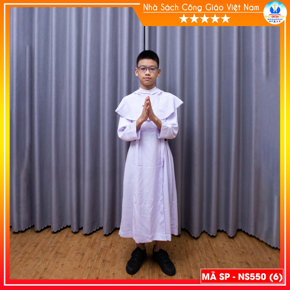 Bộ áo dòng nhí dành cho thiếu nhi (may theo yêu cầu) - Cổ võ ơn gọi NS550_thumbnail_6