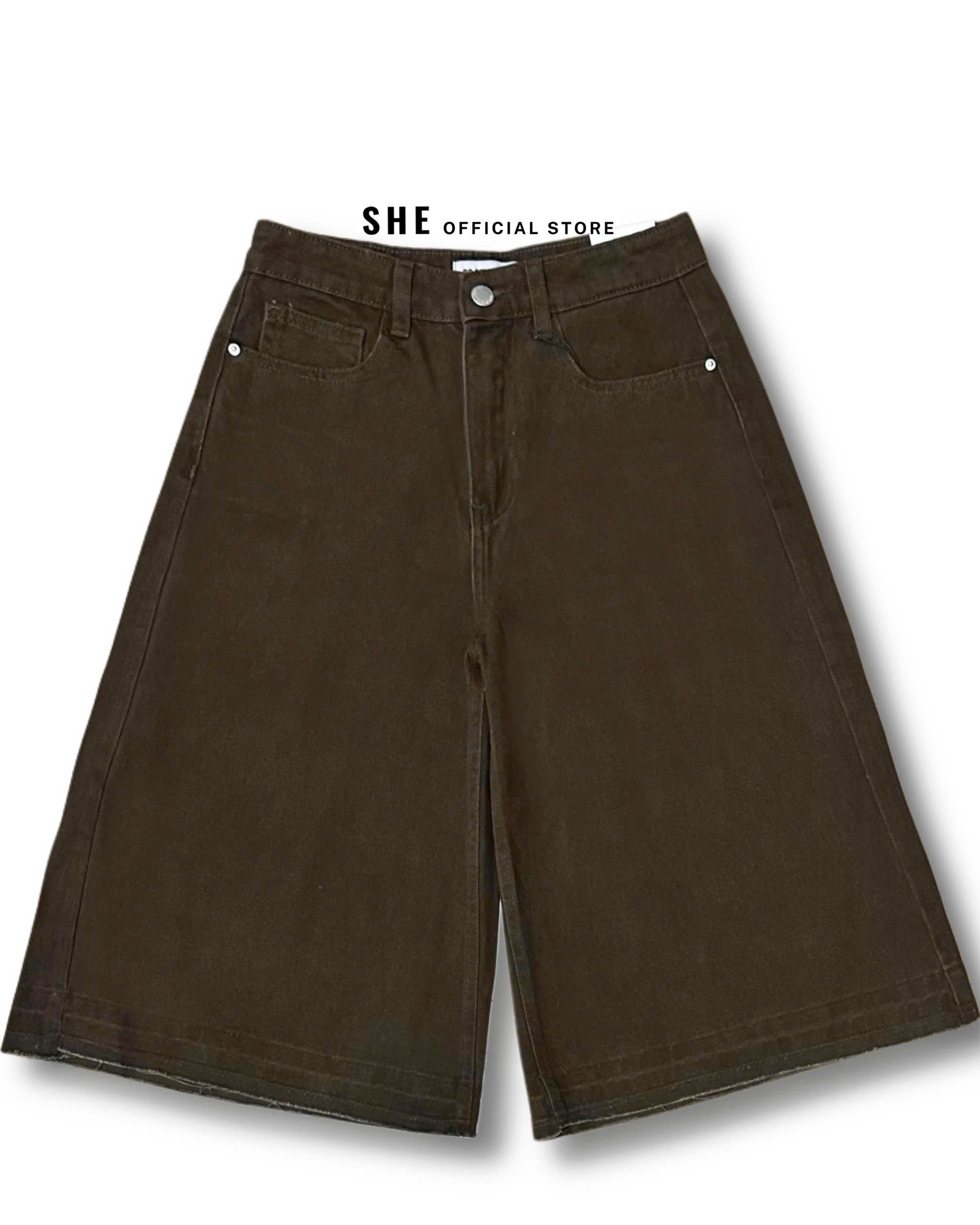 H063 QUẦN SHORT BB DENIM NÂU LỬNG