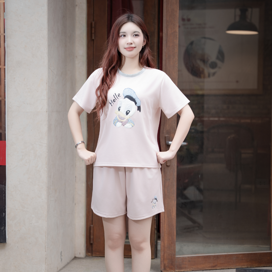 BN49 - Set Bộ Quần Áo Nữ Xuân Hè Áo Thun, Quần Cộc Short Sooc Đùi