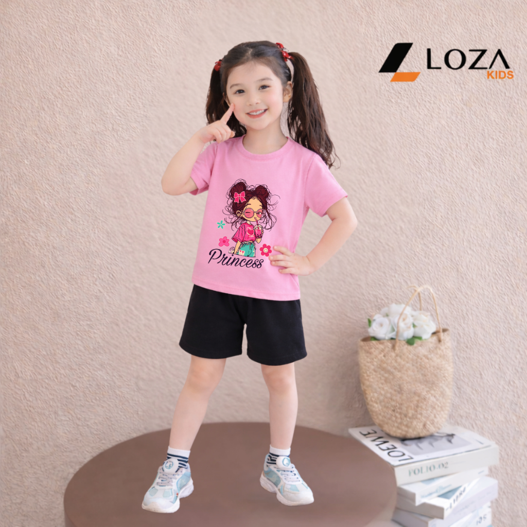Set bộ bé gái hình CÔ GÁI PRINCESS - Loza Kids SB617_thumbnail_1