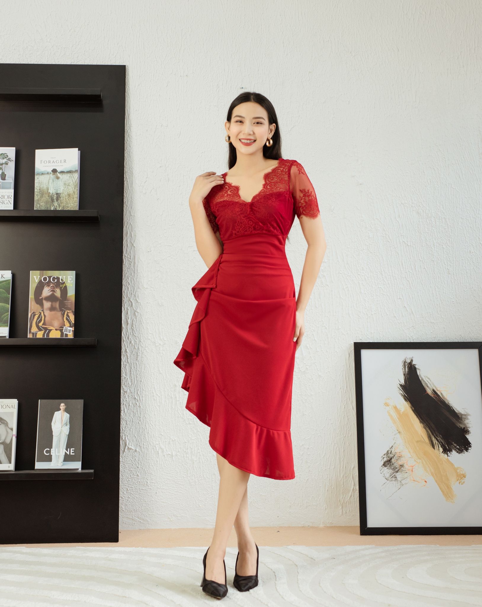 Đầm body đuôi cá phối ren_thumbnail_7