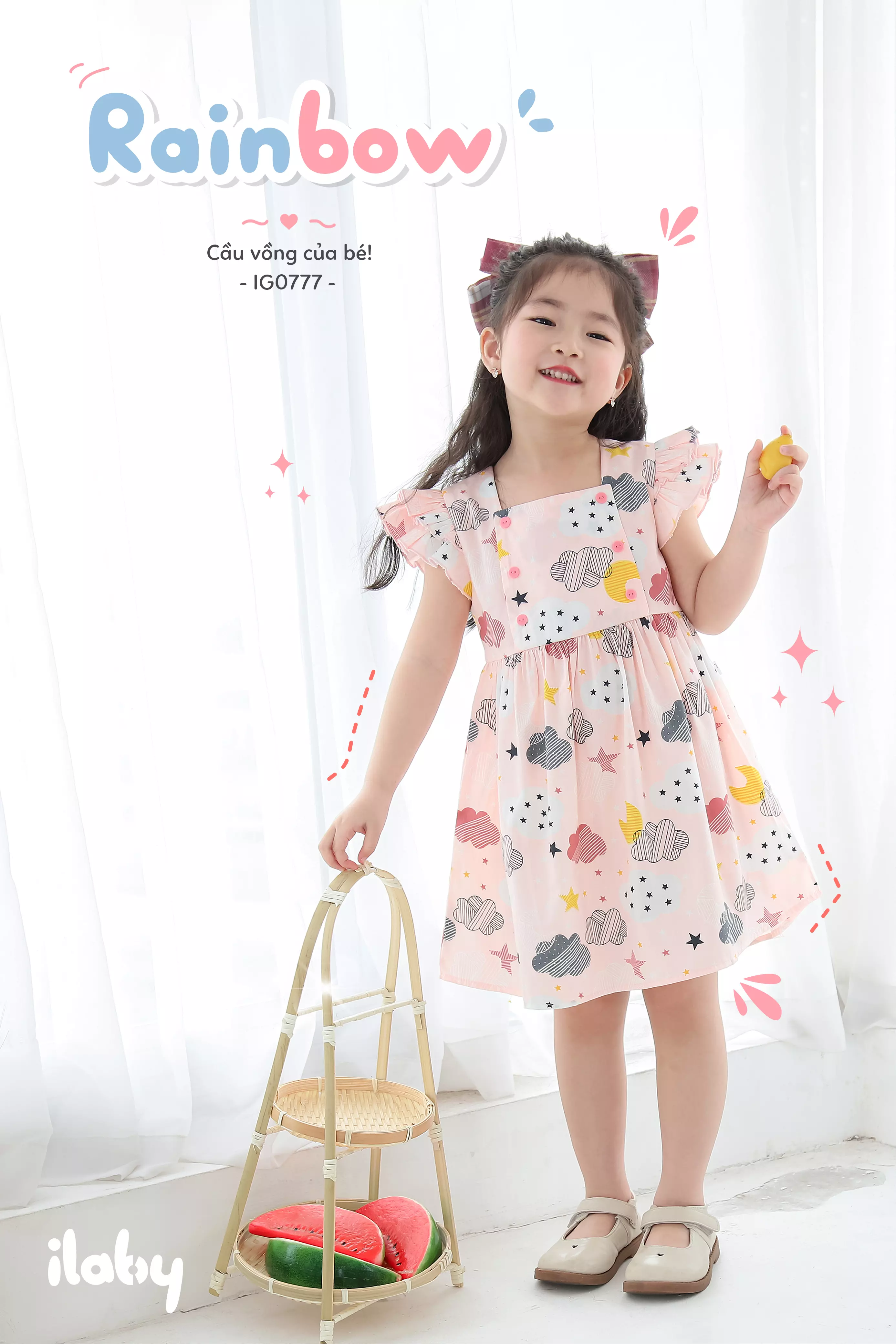 Váy họa tiết hai hàng cúc_thumbnail_0