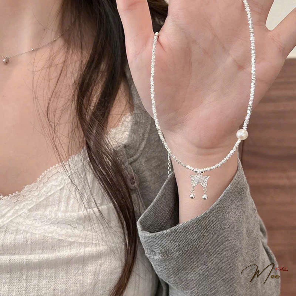 D254 - Dây chuyền hồ điệp ngọc trai mix bi bạc_thumbnail_1