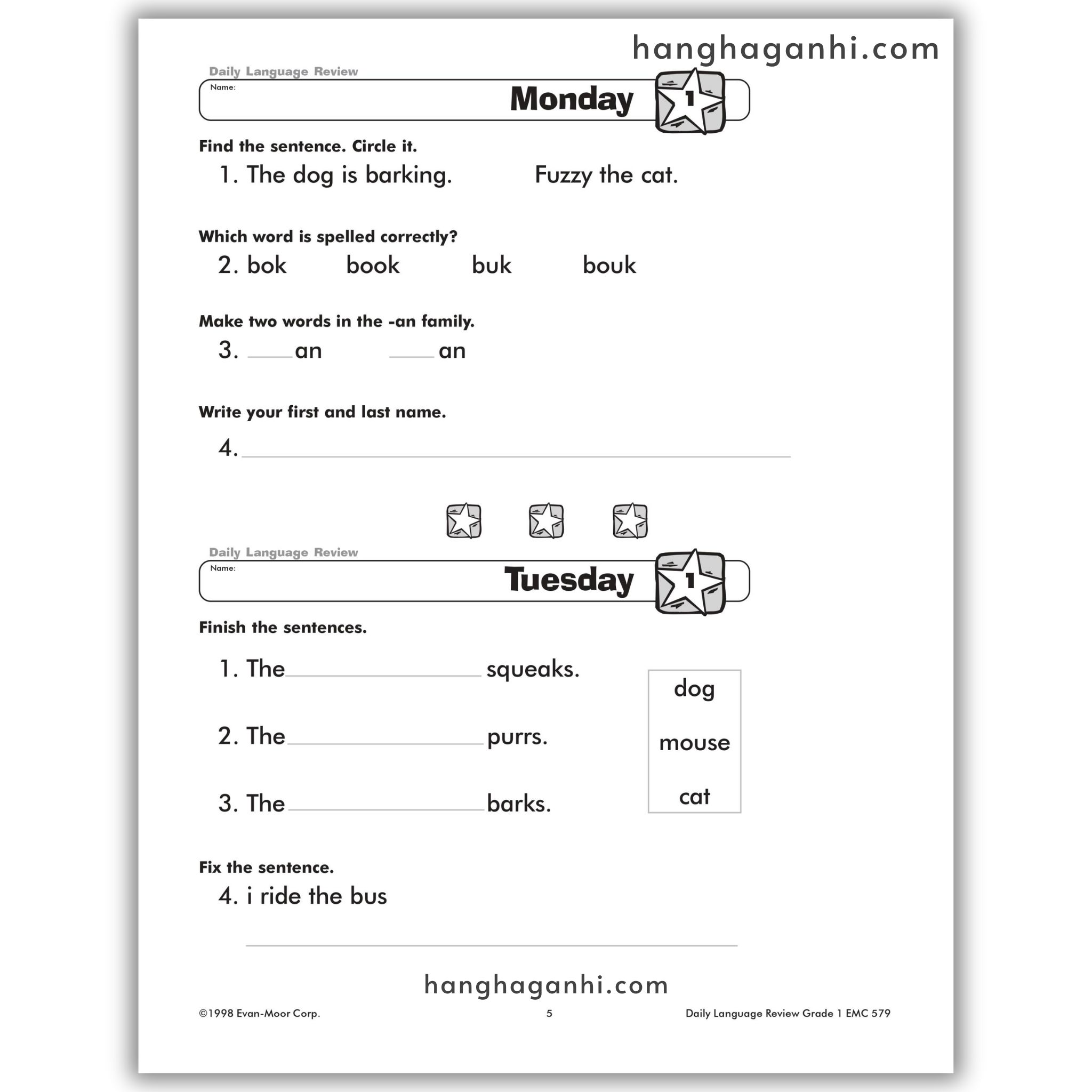 Daily Language Review Grade 1_thumbnail_3