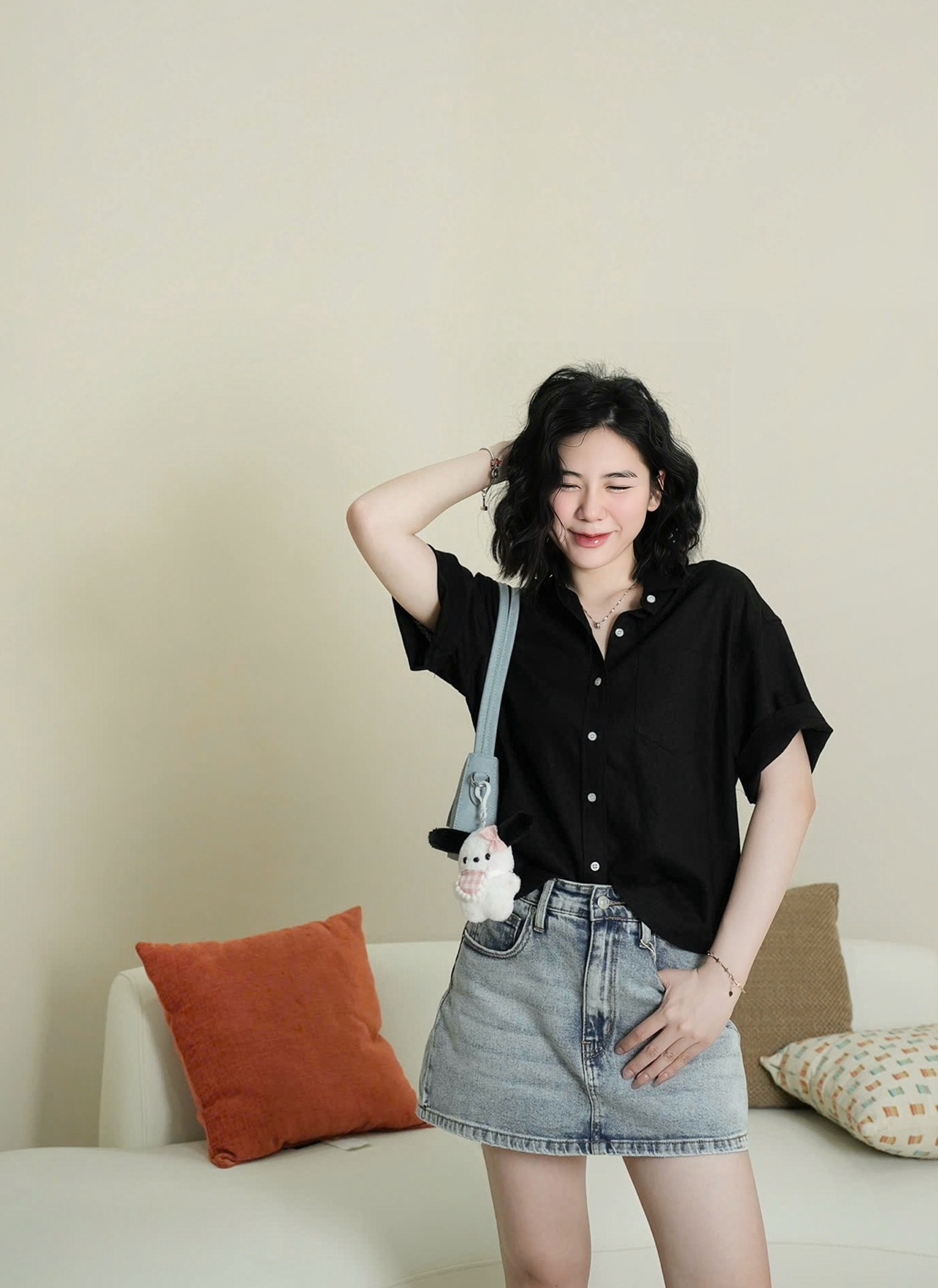 Áo sơmi linen tay ngắn ( XANH )_thumbnail_9