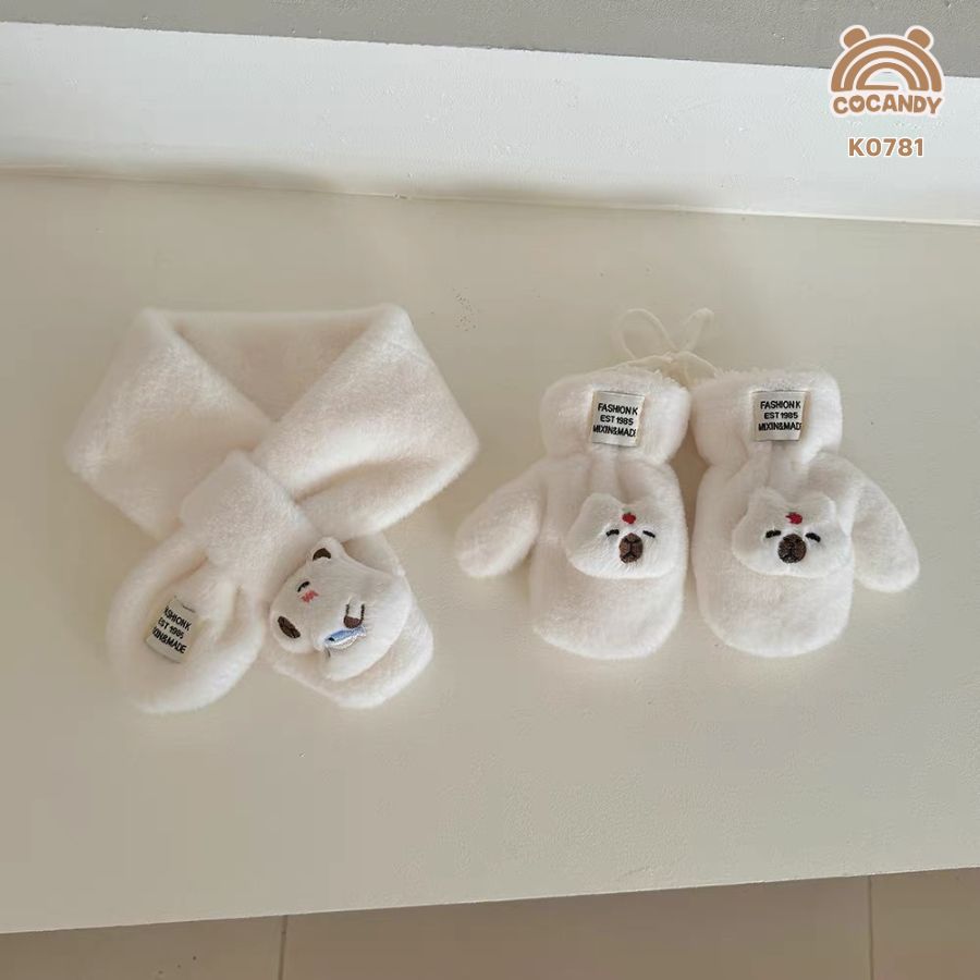 Sét nhập khăn + găng tay TRẮNG