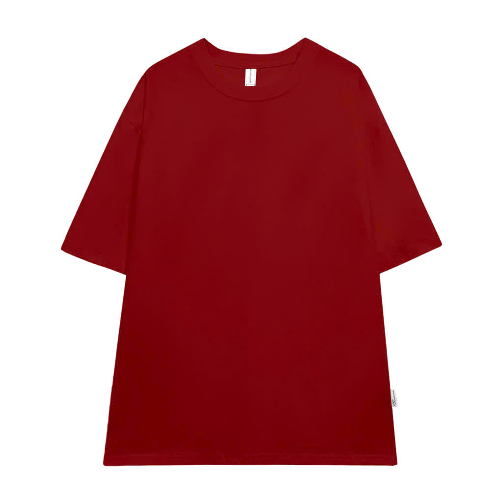 Áo thun trơn form rộng ATT01 Miucho vải cotton cổ tròn in basic Top Trắng_thumbnail_26