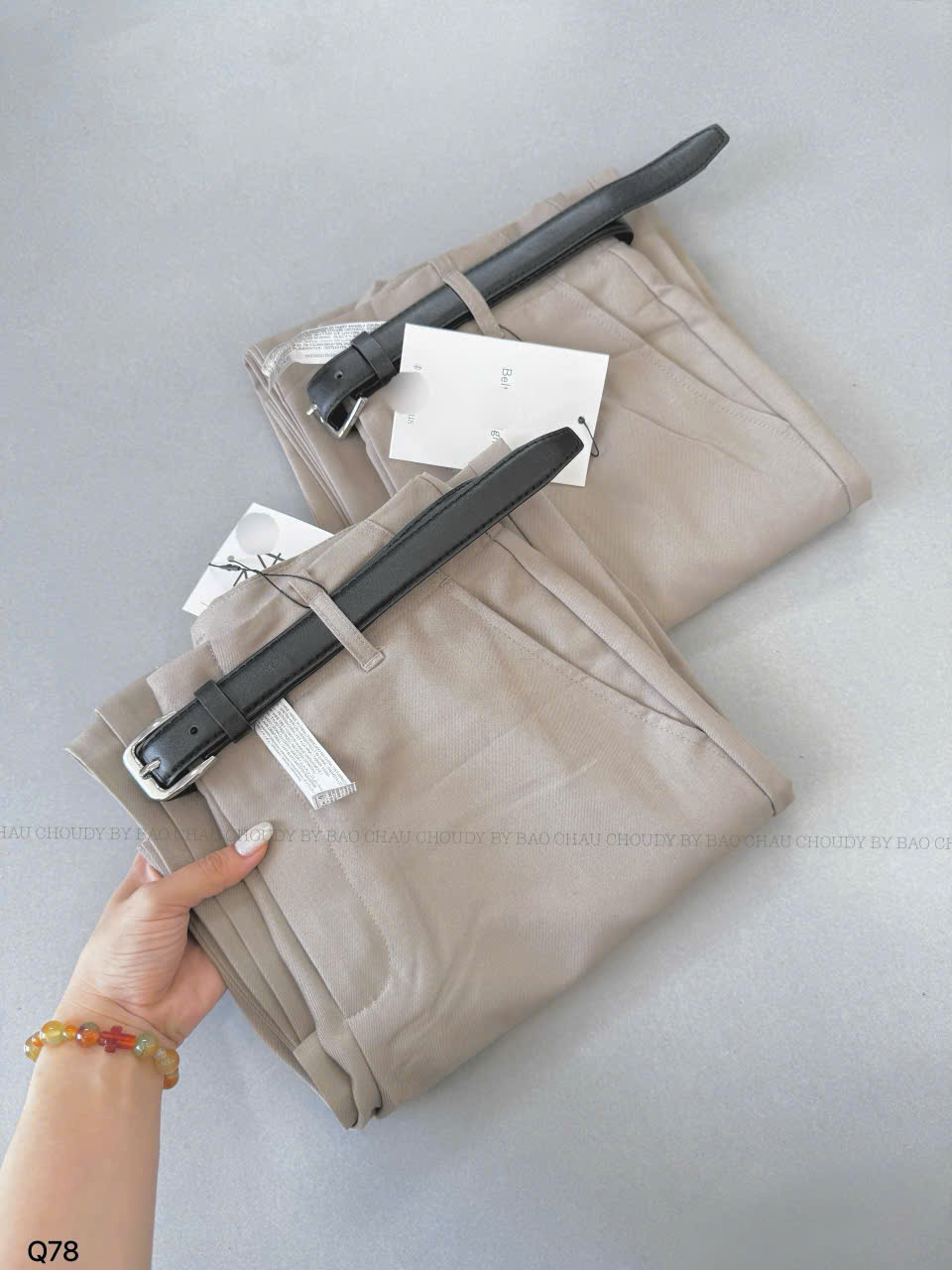 Q78 QUẦN TÂY BE (KÈM BELT - CÓ CHIP)_thumbnail_5