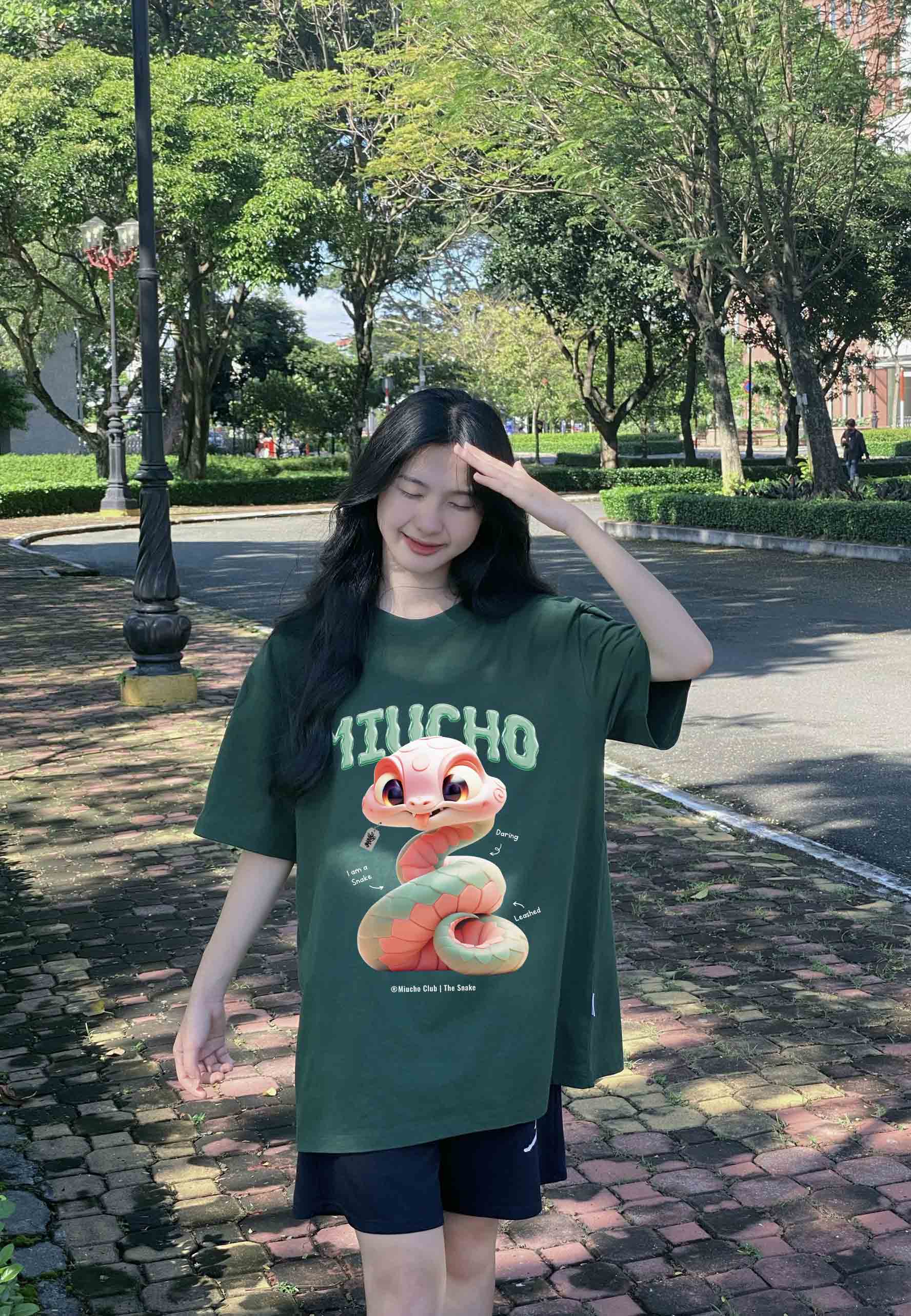 Áo thun form rộng 12 con giáp tuổi Tỵ ATD1246 Miucho tay ngắn cổ tròn in mix_thumbnail_6