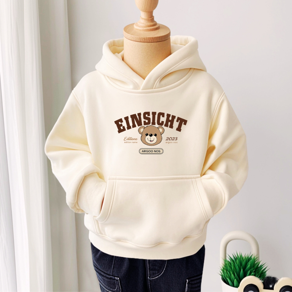 Áo nỉ mũ bé trai in hình gấu Einsicht - Loza Kids HN3430