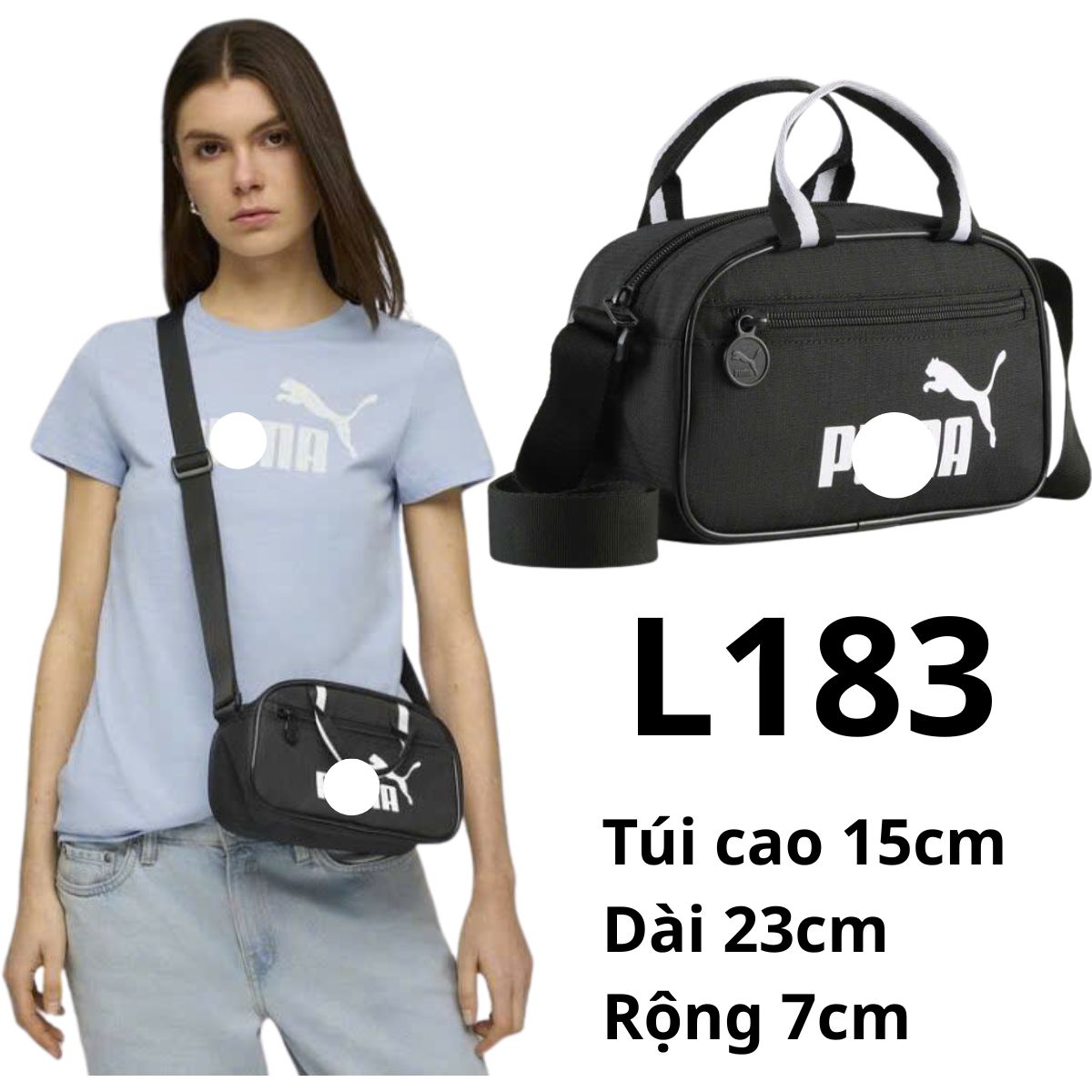 L183- TÚI PU ĐEN