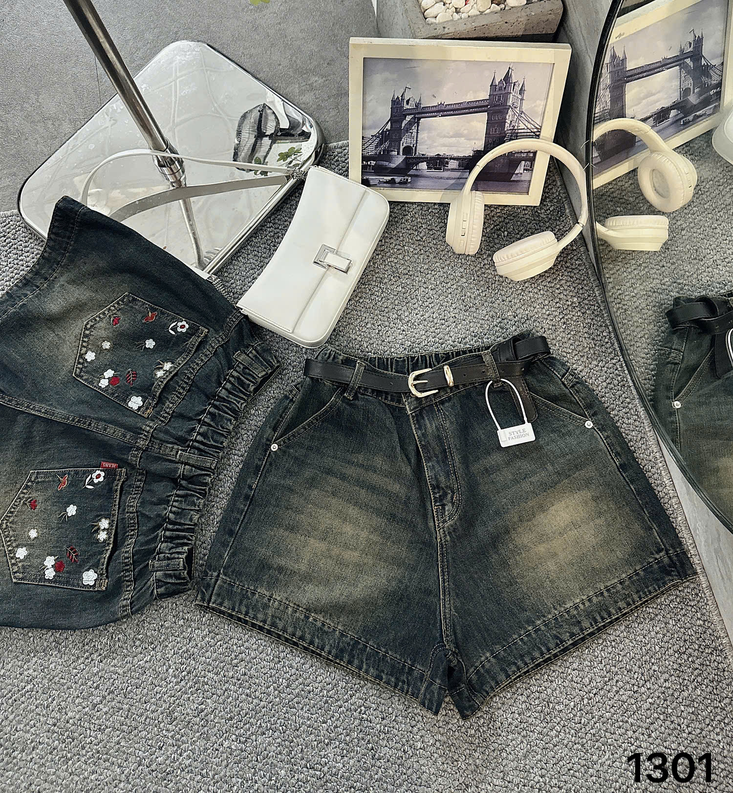 Quần short lưng thun thêu hoa bigsize QSJ1301 dành cho nàng mũm mĩm từ 55-90kg_thumbnail_4