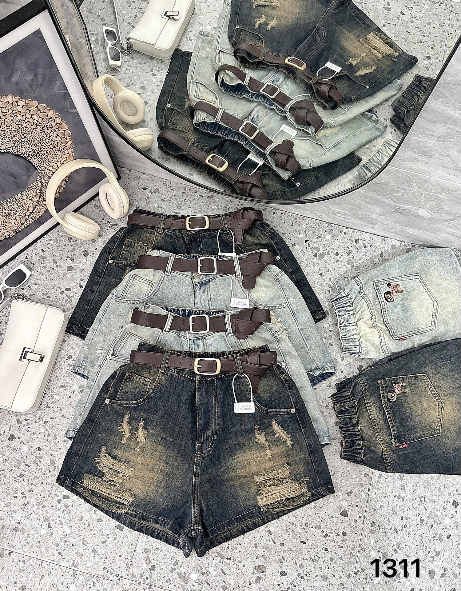 BIGSIZE NỮ- Quần short ngắn thêu ngựa T-QSJ1311_thumbnail_5