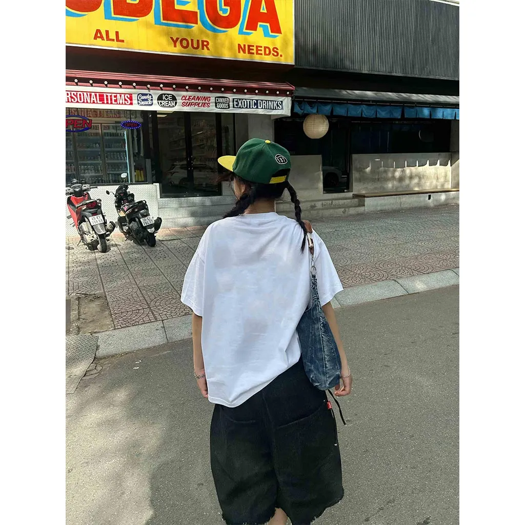 Áo thun boxy Miucho vải dày dặn thoáng mát chuẩn form chữ basic phối hình ngựa in mix 2895_thumbnail_4