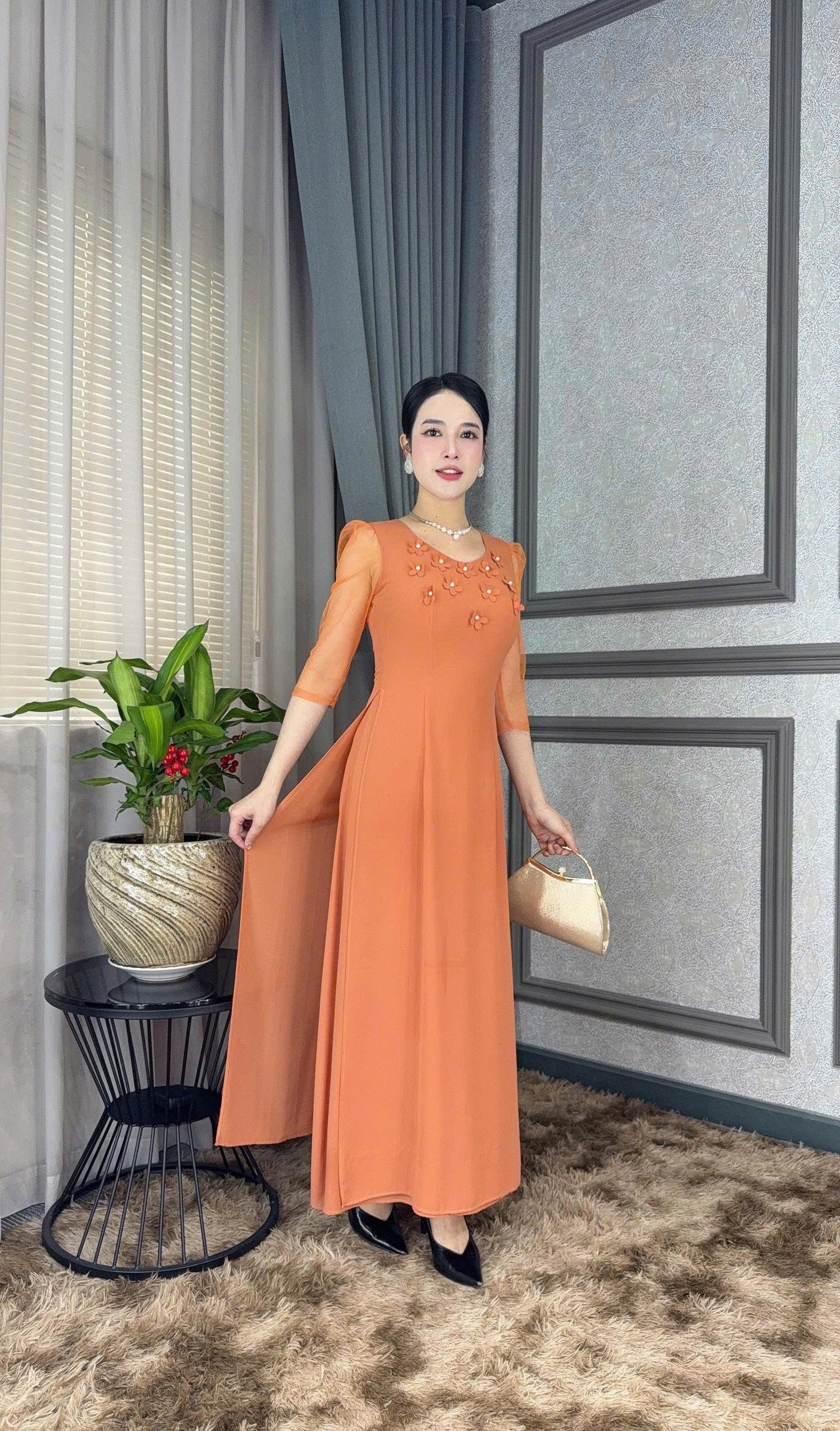 Đầm giả áo dài - Y1259 - Thương hiệu Zonbig_thumbnail_5