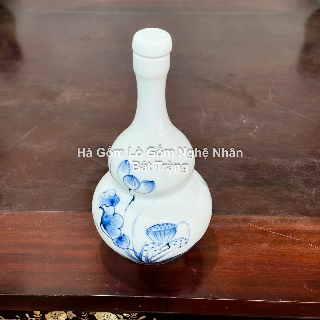 Sen Chàm Vẽ Tay Đồ Thờ Cúng Cao Cấp - Nghệ Nhân Bát Tràng Chế Tác - Bát hương lư hương - bộ đồ cúng_thumbnail_2