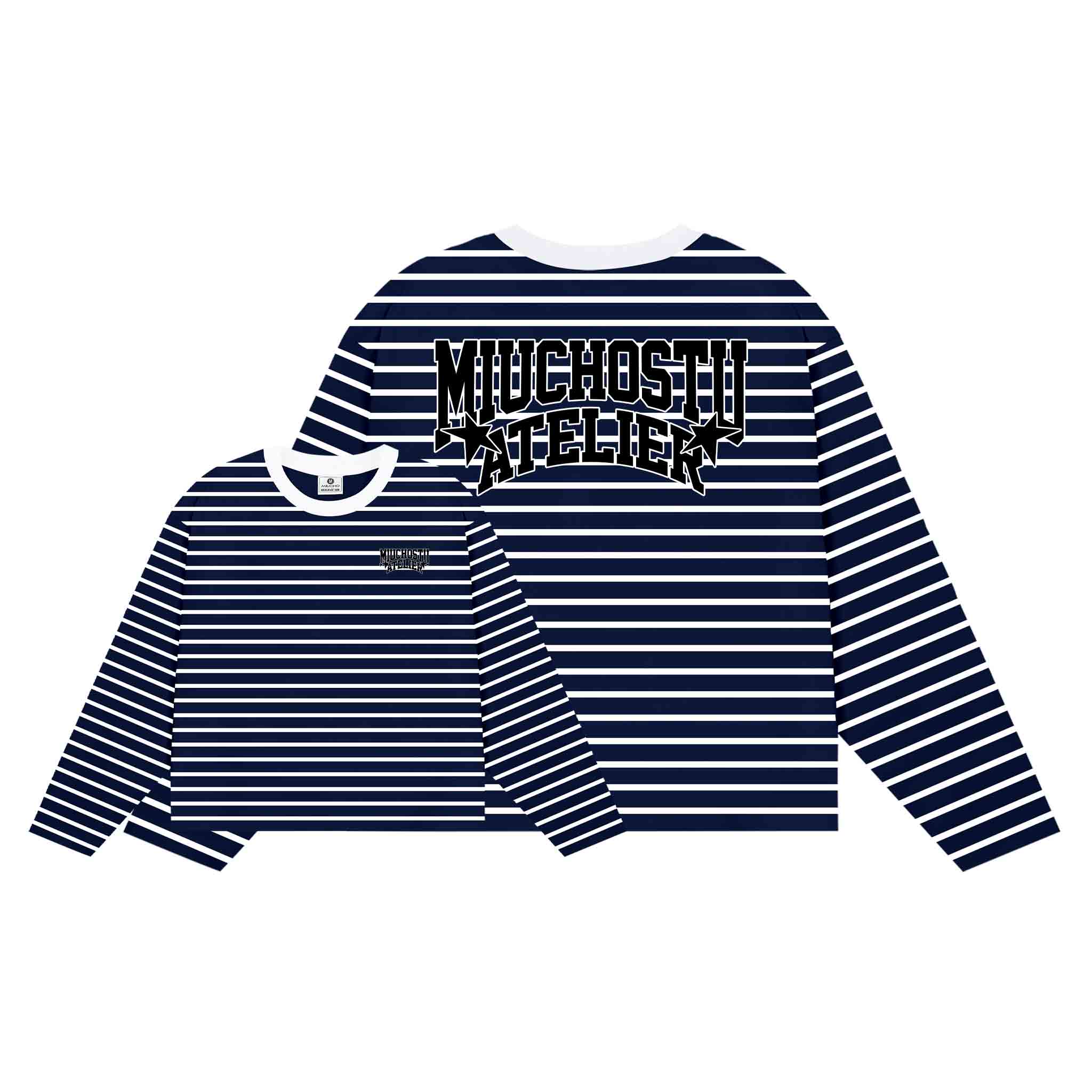 Áo thun nam form boxy Miucho thun borip dày dặn thoáng mát local brand tay dài kẻ sọc in mix 2725_thumbnail_6