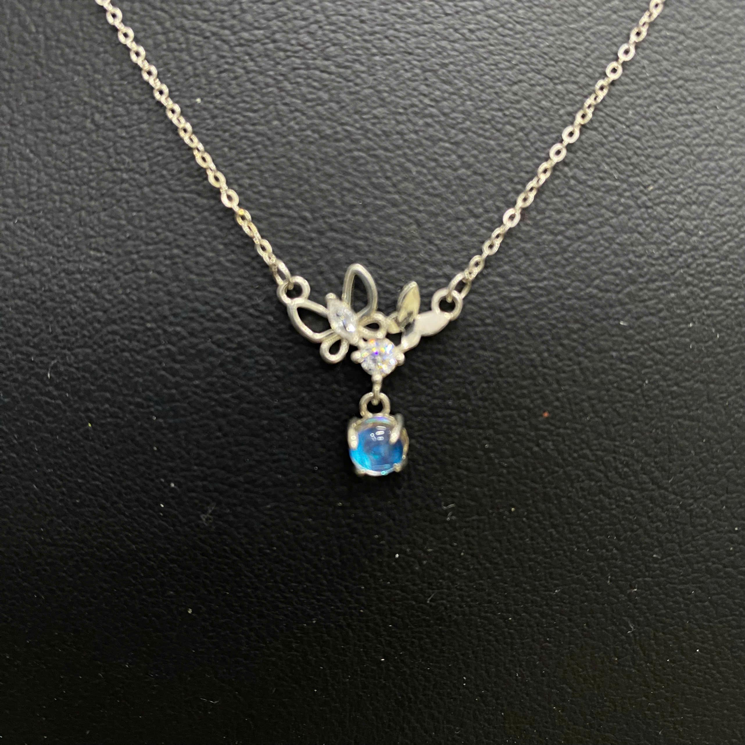 vòng cổ bạc xi bạch kim nàng tiên bướm đá moon_thumbnail_2