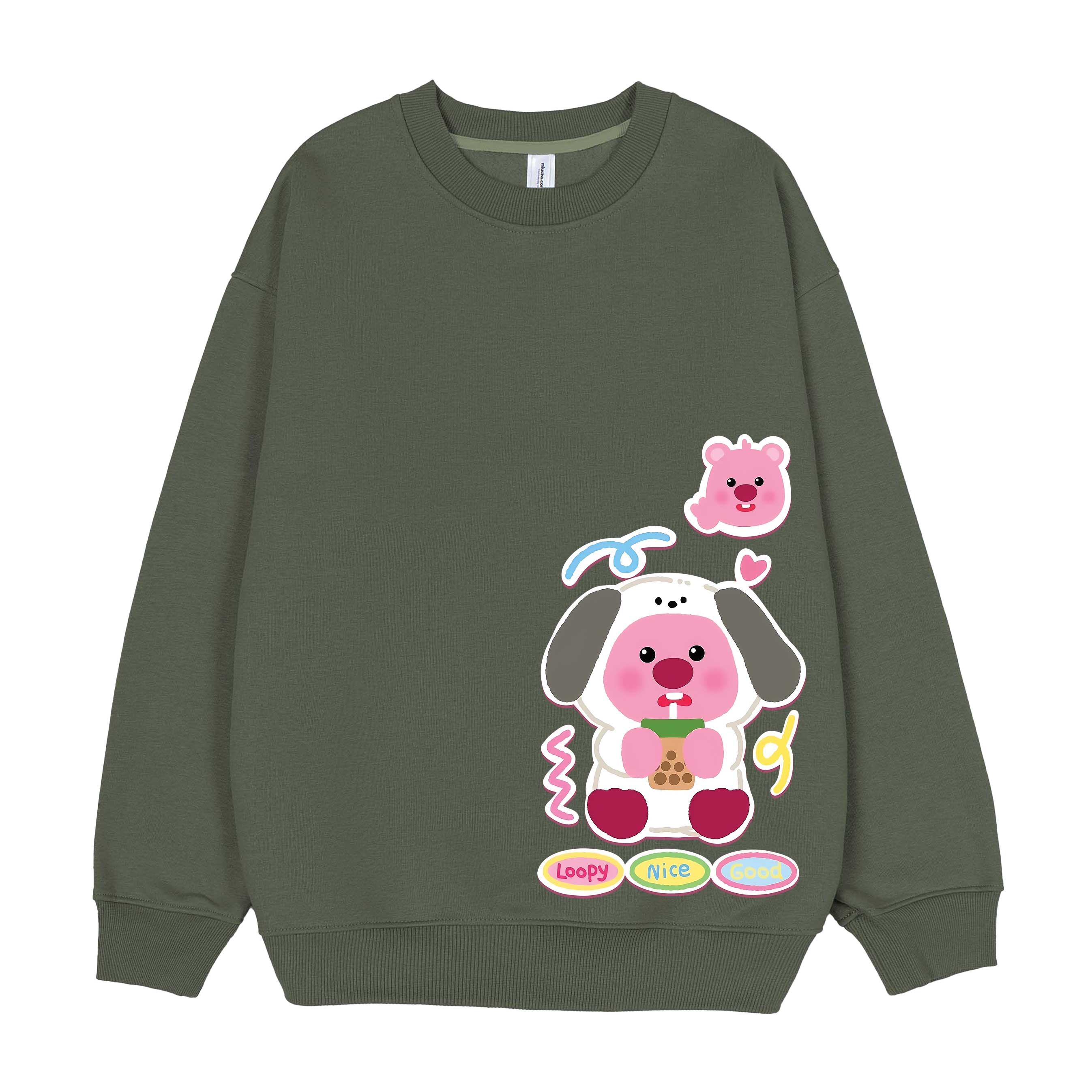 Áo sweater gấu Loopy unisex local brand STD759 Miucho chân cua in artwork_thumbnail_7
