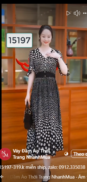 15197-Đầm voan chấm bi tay lở cách điệu ( voan, lót)_thumbnail_1