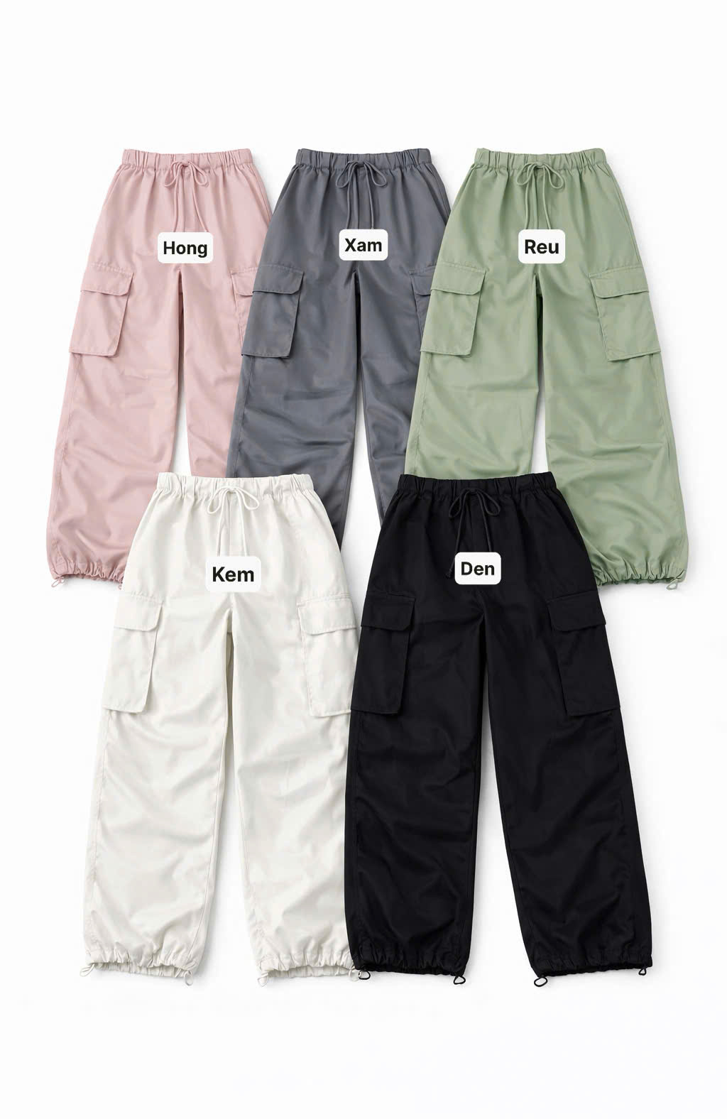 E142 QUẦN GIÓ TÚI HỘP GU 5 MÀU  - 1104