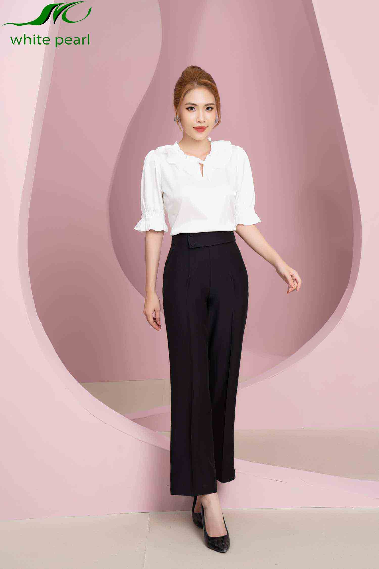 Quần ống suông quai nhê lệch 2 cúc thời trang công sở nữ White Pearl_thumbnail_2