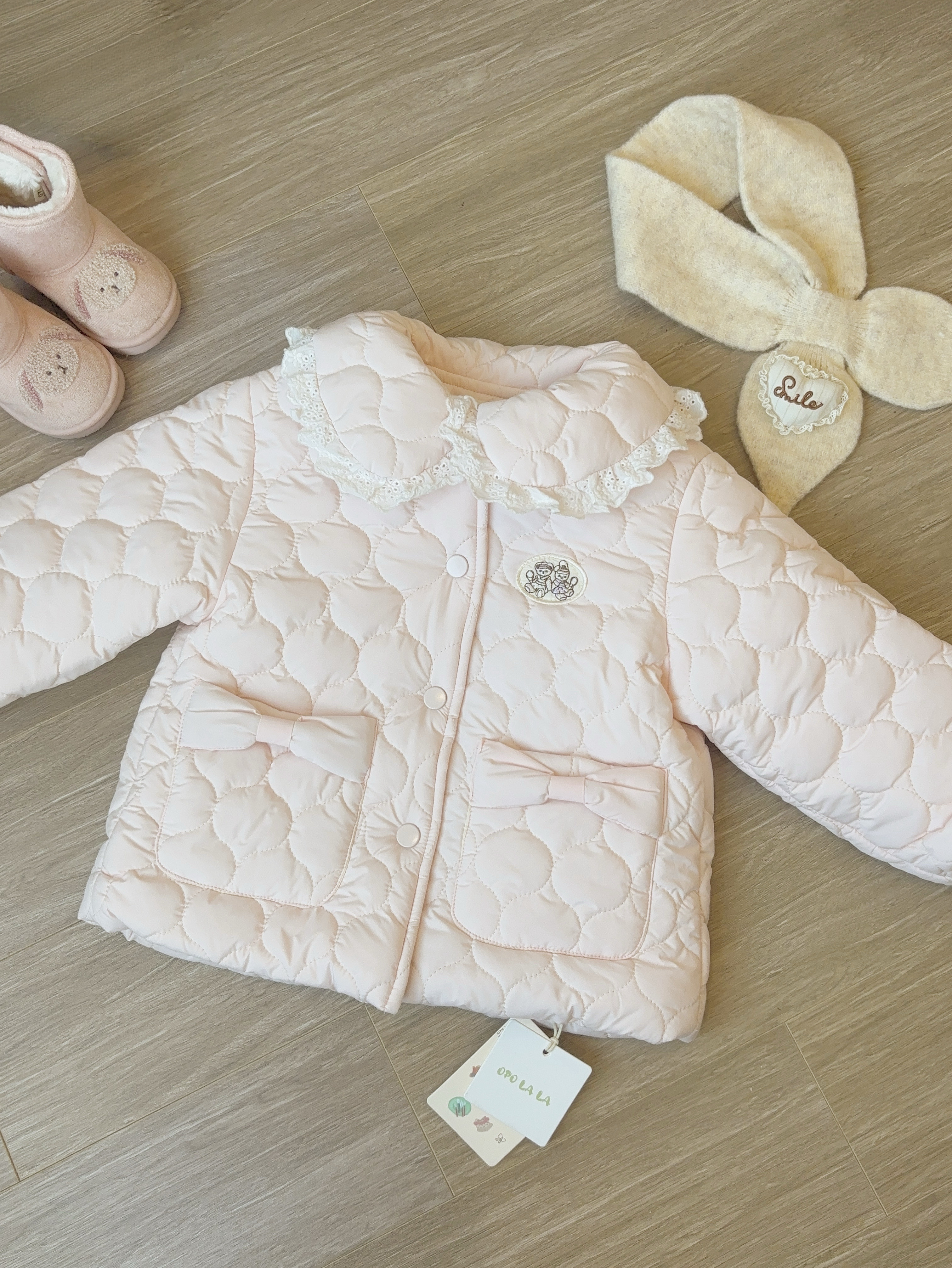 (M87) Áo khoác hồng phấn Opolala