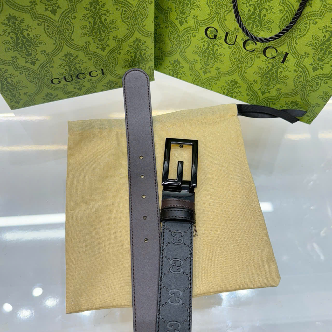 Thắt lưng Gucci Classic Leather Belt with Metal Buckle_thumbnail_4