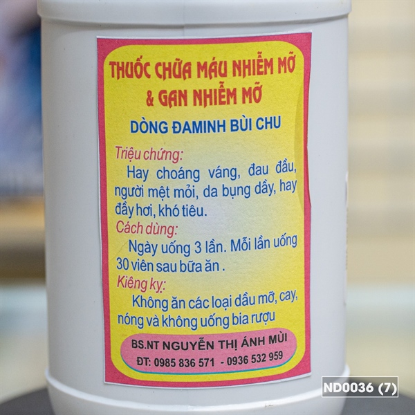 Thuốc chữa máu nhiễm mỡ và gan nhiễm mỡ - Dòng Đa Minh Bùi Chu_thumbnail_4