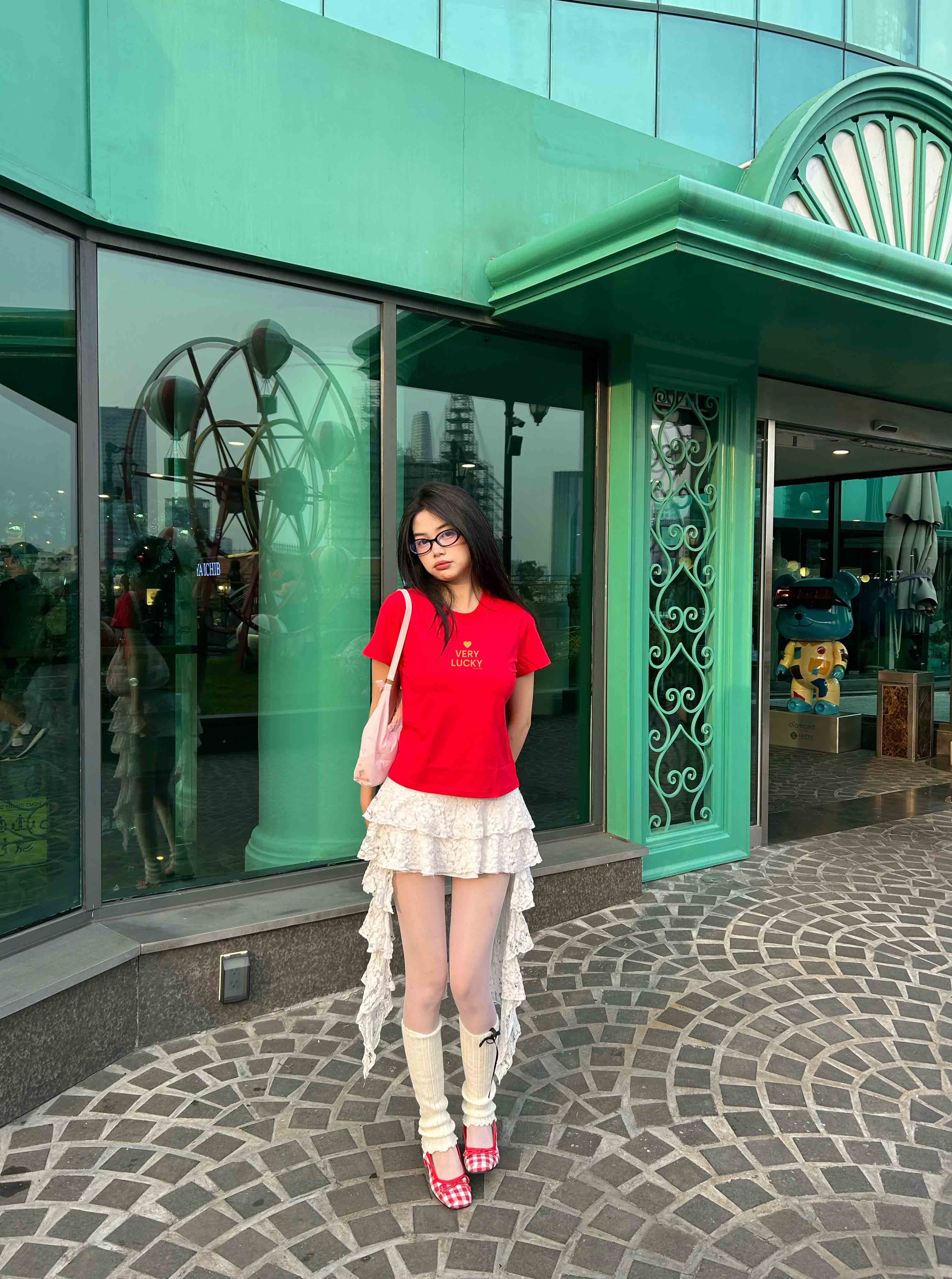 Áo baby tee tết very lucky form ôm 1890 Miucho cổ tròn chất vải cotton 4c thoáng mát in basic_thumbnail_5