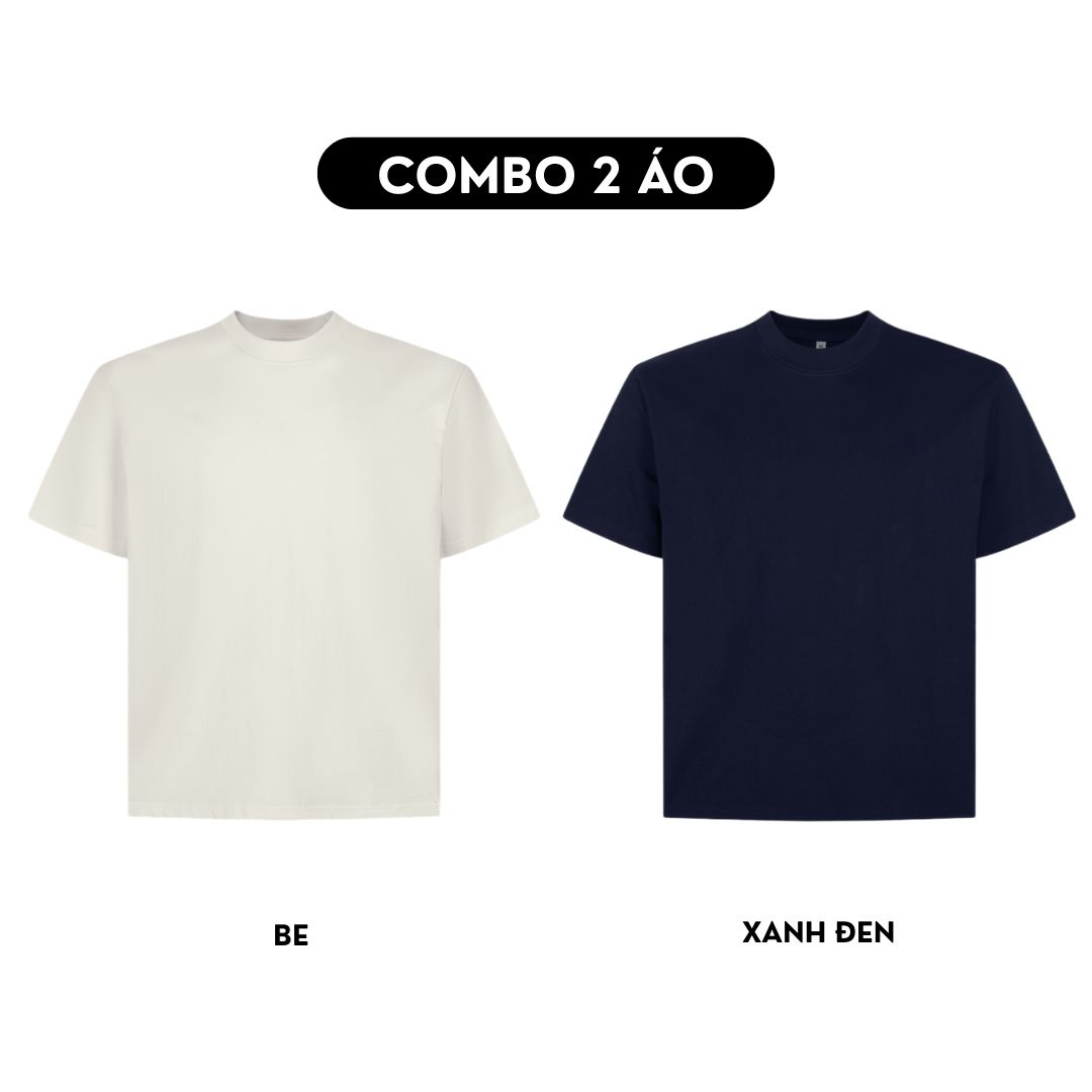 Combo 2 Áo thun trơn form boxy AXT01_thumbnail_3