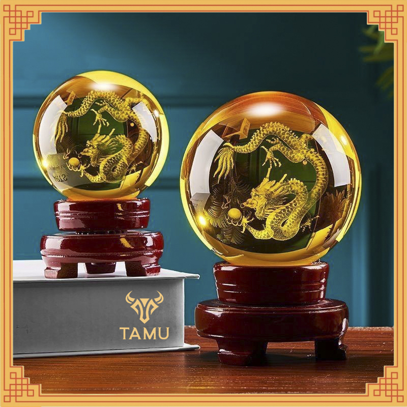 Quả cầu pha lê mạ vàng – Biểu tượng hội tụ tinh hoa và may mắn