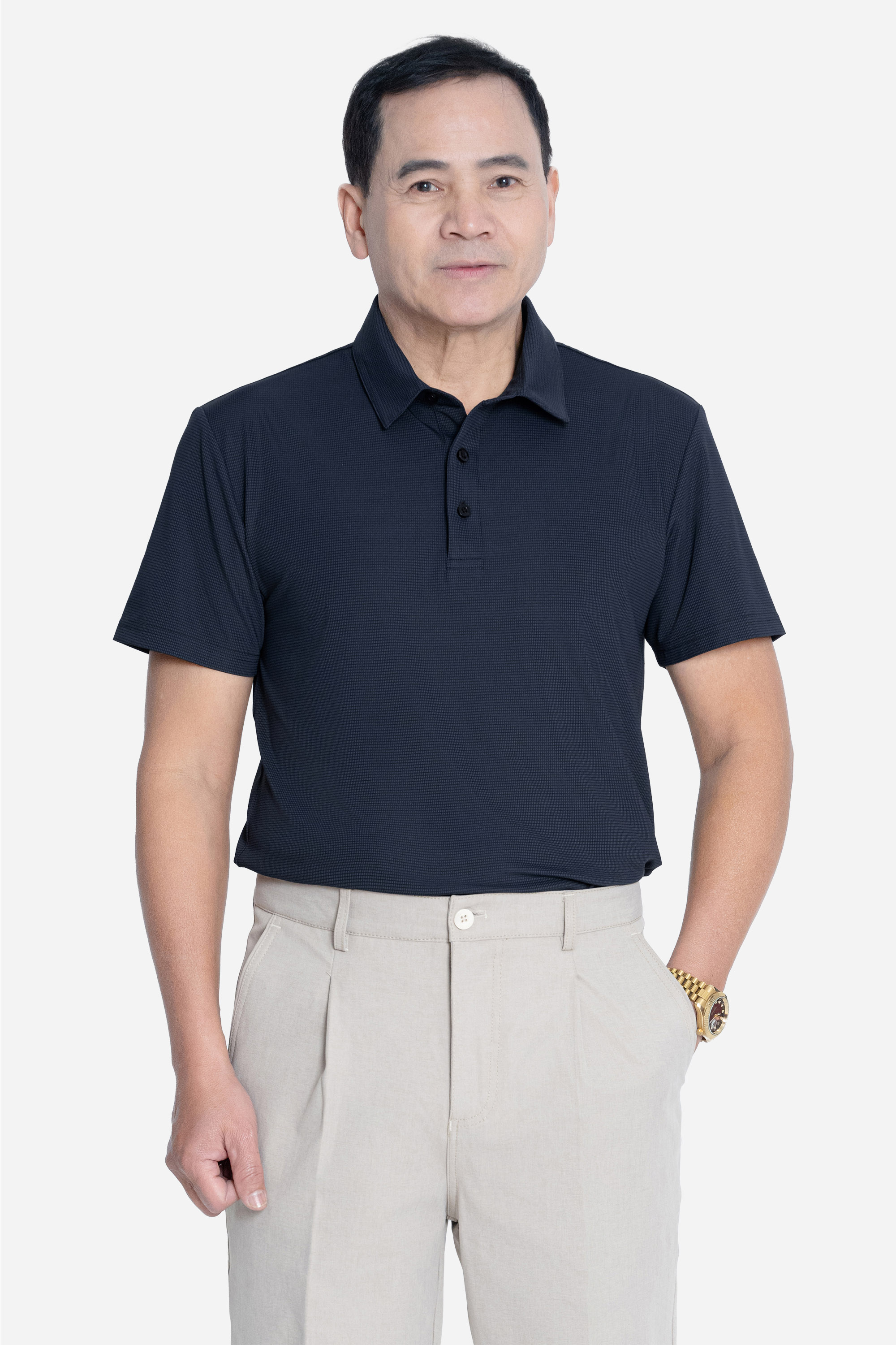 Áo Polo Nam Trung Niên ANCHI Chất Liệu Cotton Phom Suông Vạt Ngang_thumbnail_4