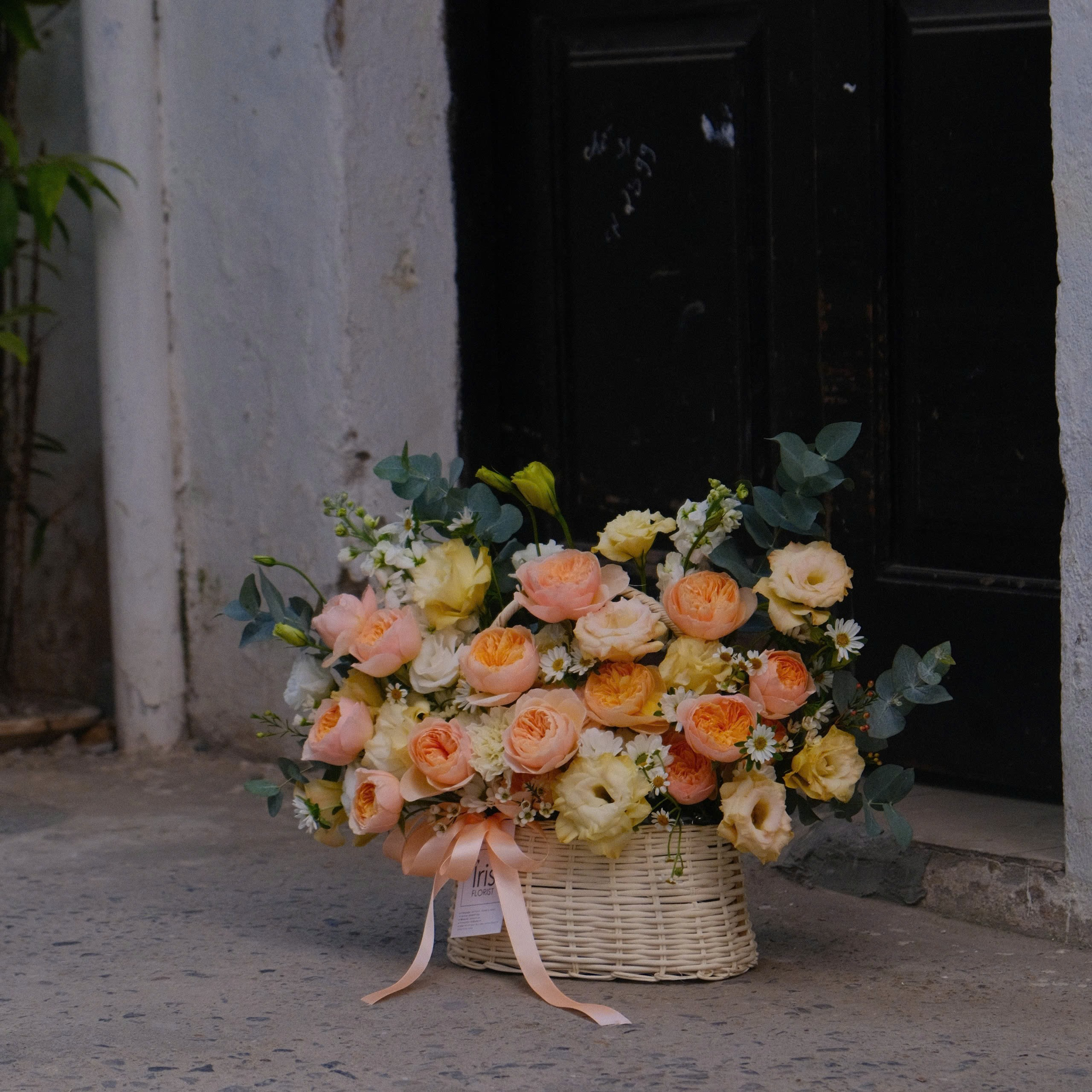 Giỏ hoa mây tone cam - Size M+_thumbnail_2