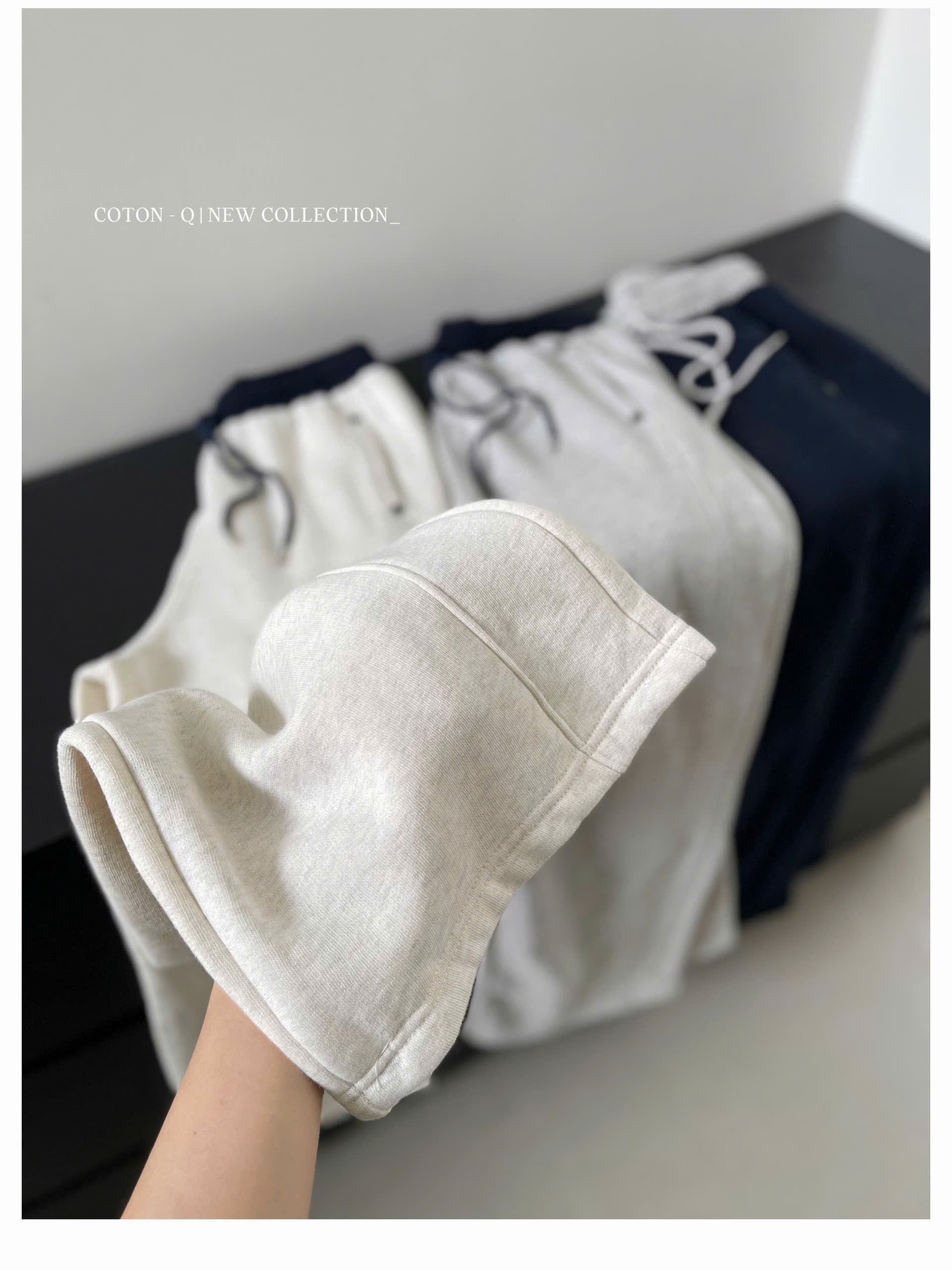 HQ42 Quần suông nỉ bông ( BE )