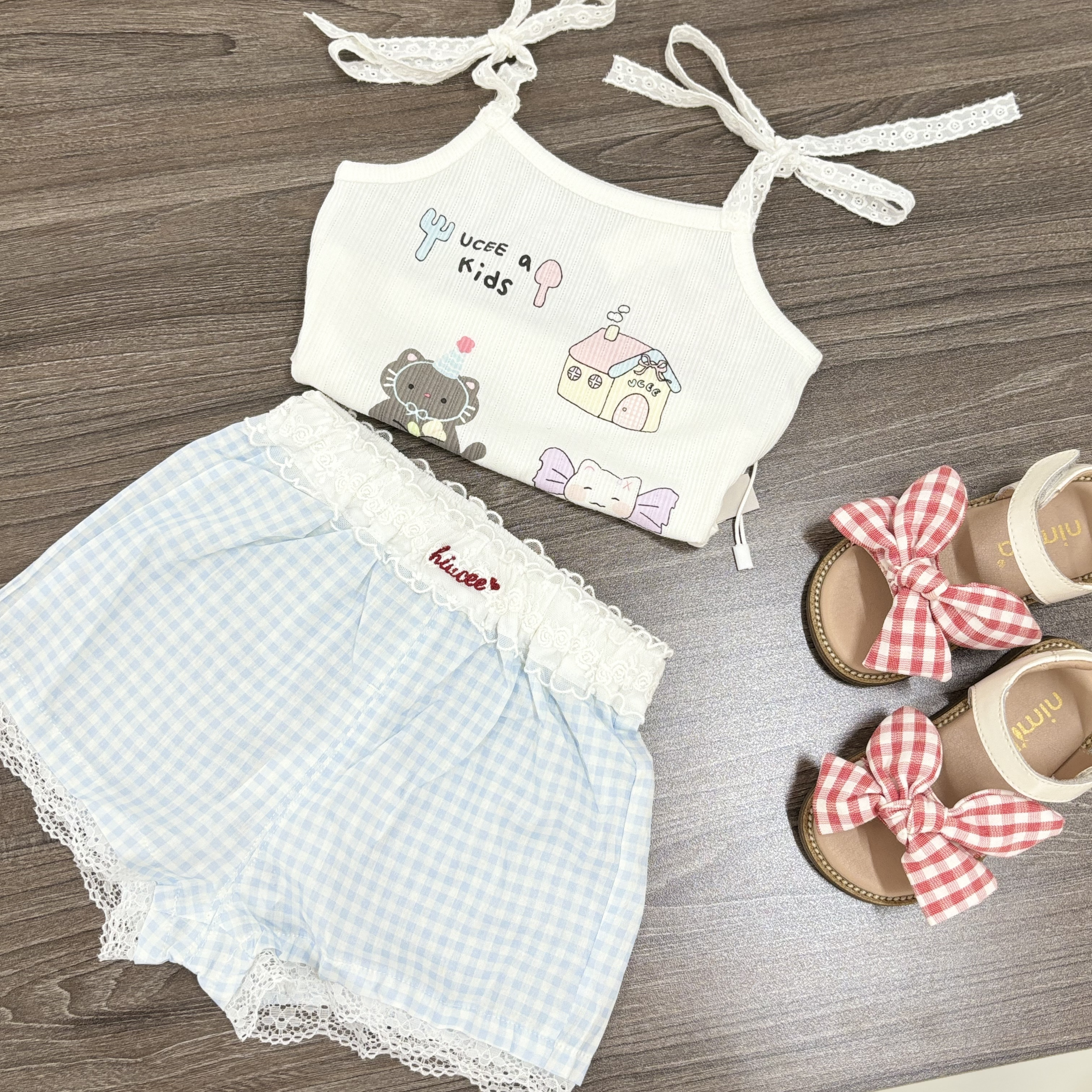 (A36) Áo 2 dây buộc nơ họa tiết siêu yêu thời trang bé giá hè 2025 QCCC_thumbnail_1