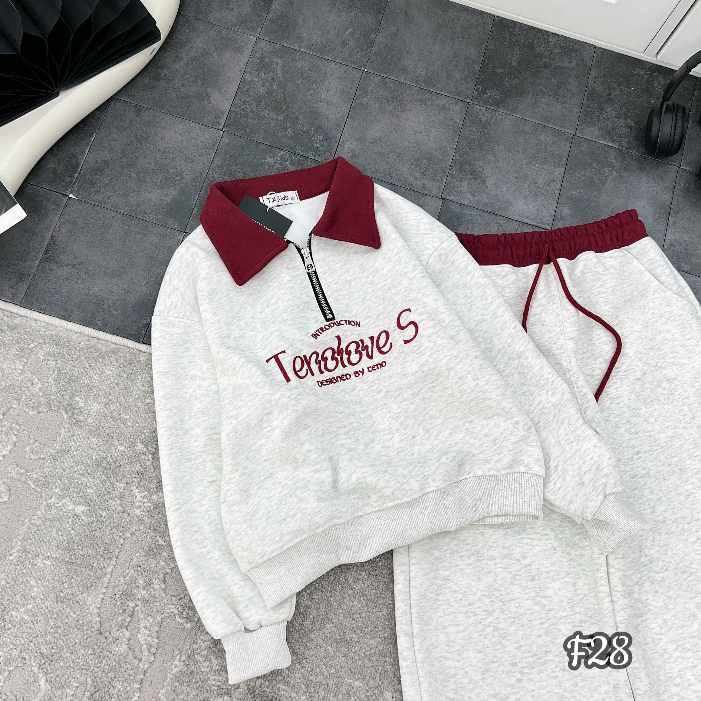 [F28] Bộ nỉ TENO LOVE S mẹ và bé_thumbnail_1