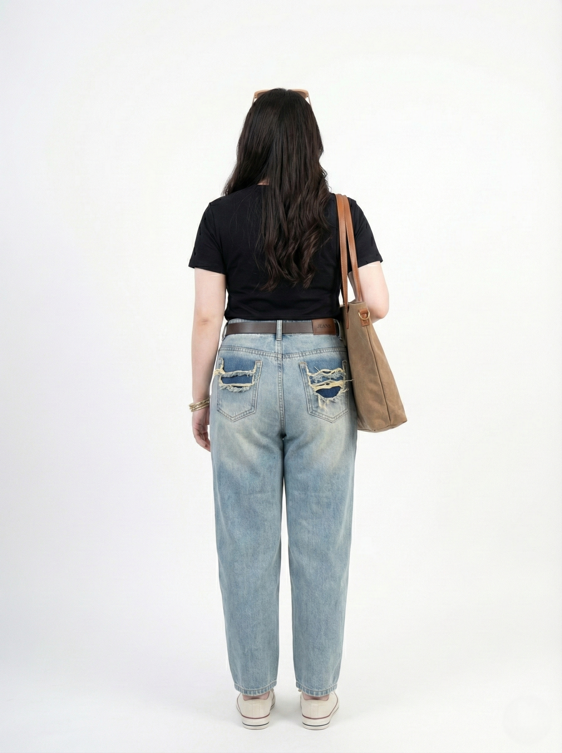 Quần baggy túi rách bigsize QJ15 dành cho nàng béo mập từ 55-90kg_thumbnail_3