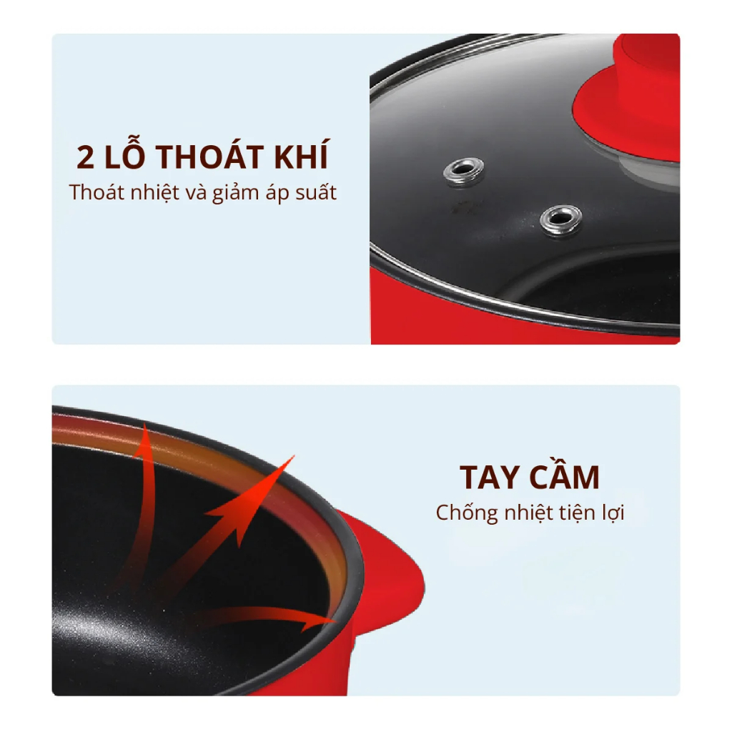 Nồi Lẩu Điện 4L Mishio MK328 có xửng hấp dùng được tối đa 6 người (MÀU ĐEN)_thumbnail_7