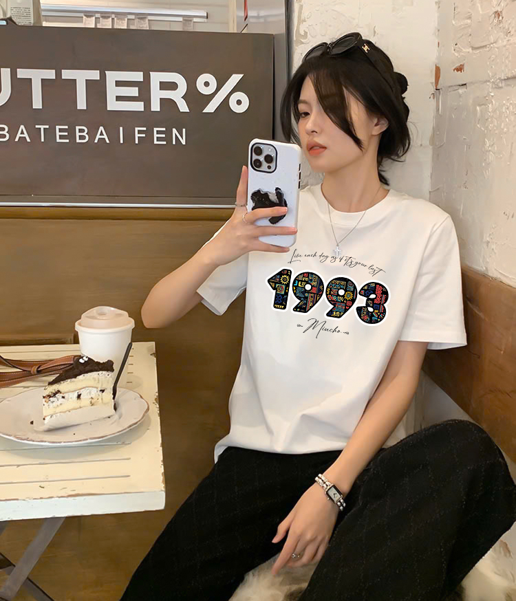 Áo thun nữ in năm sinh 1993 form vừa regular vải cotton 4c thoáng mát ARD1780 Miucho Chic in mix_thumbnail_2