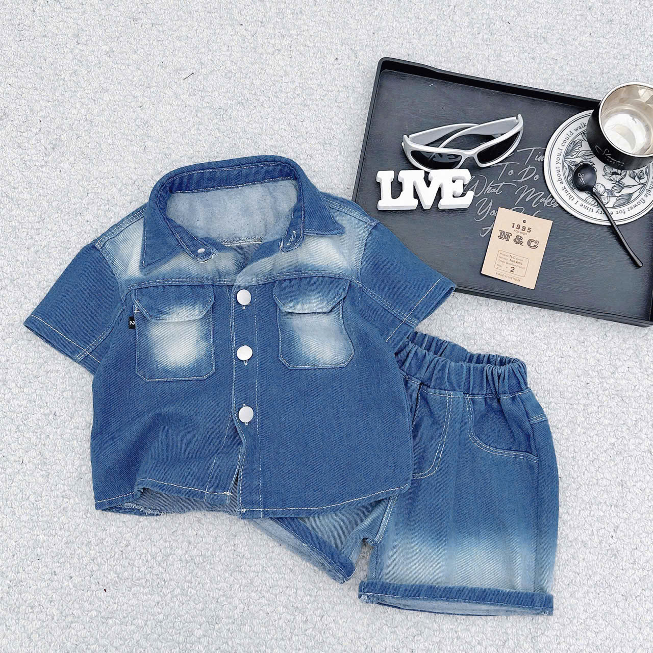 E28 BỘ SƠ MI BÒ LOANG 2 TÚI MÃ 2- A108.274