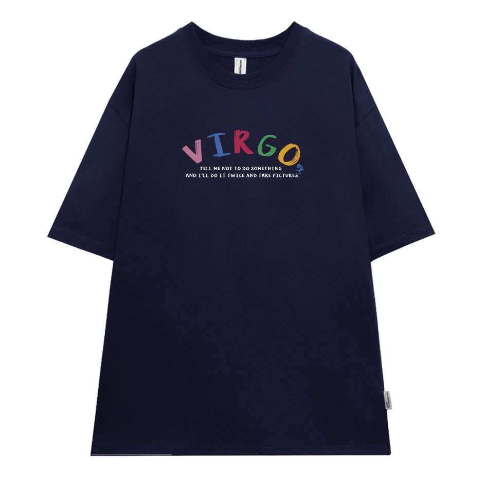 Áo thun nữ form rộng ATD377 cung hoàng đạo Xử Nữ VIRGO Miucho cotton cổ tròn in typography_thumbnail_7