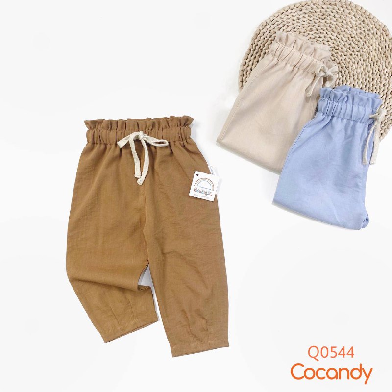 Quần dài NÂU trơn cạp bèo dây rút_thumbnail_0