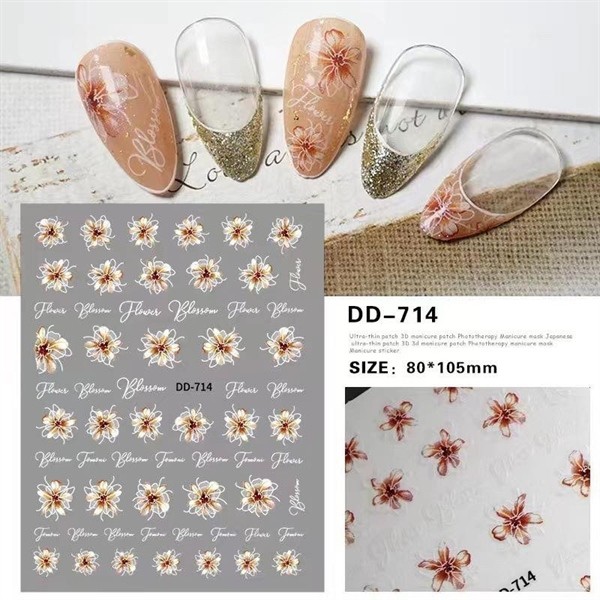 Sticker - Hoa - Chữ - DD714