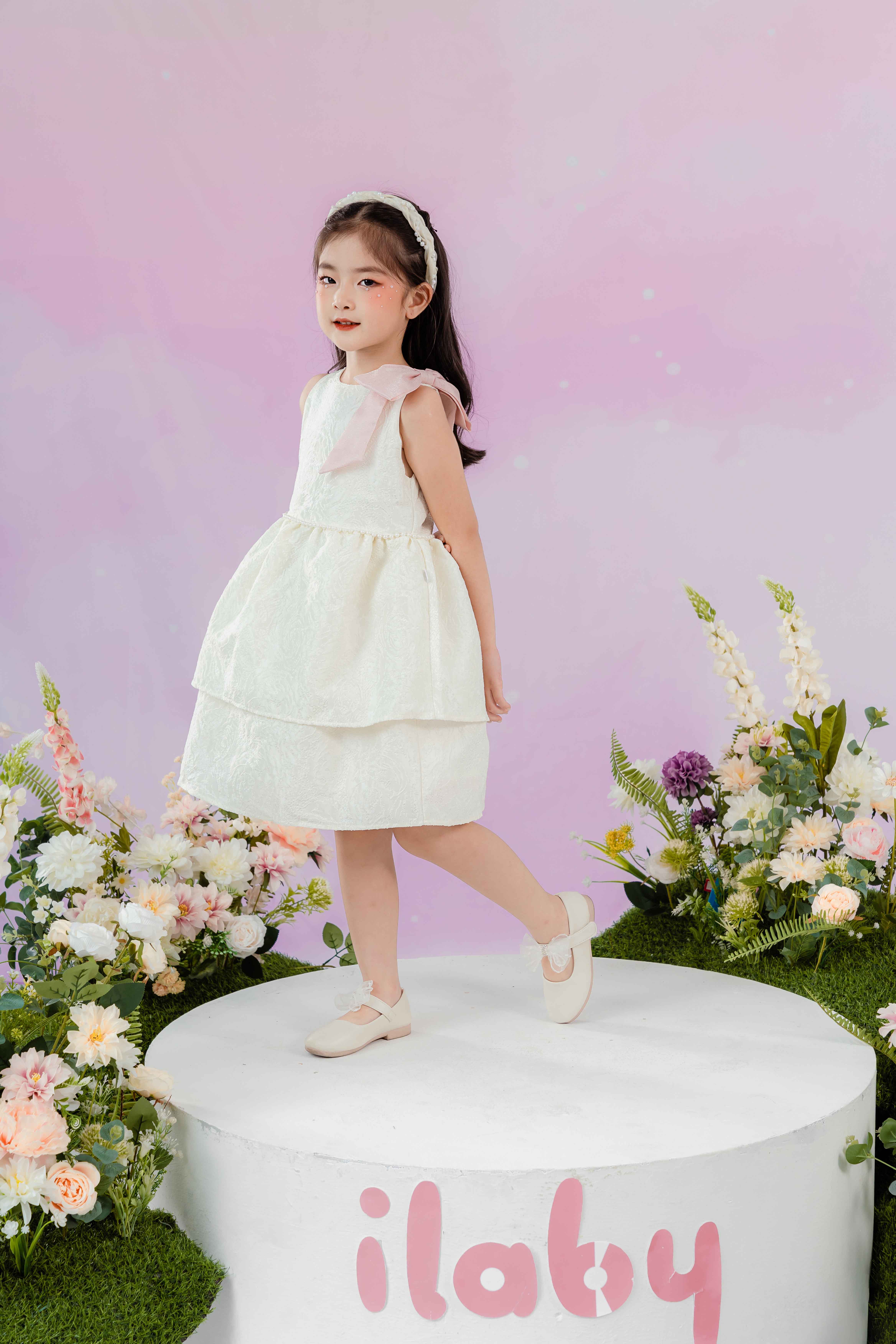 Váy tafta hai tầng phối nơ vai_thumbnail_0