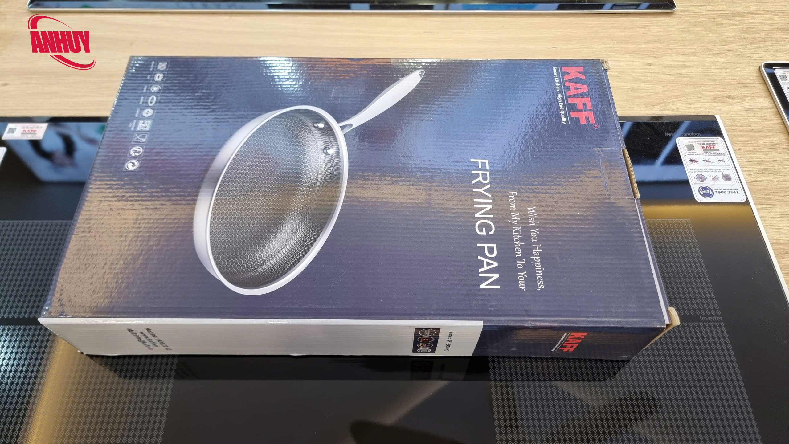 Chảo tổ ong chống dính 245IOHC  dạng tay cầm đáy liền 3 lớp Inox Sus304 vân chống trượt_thumbnail_9