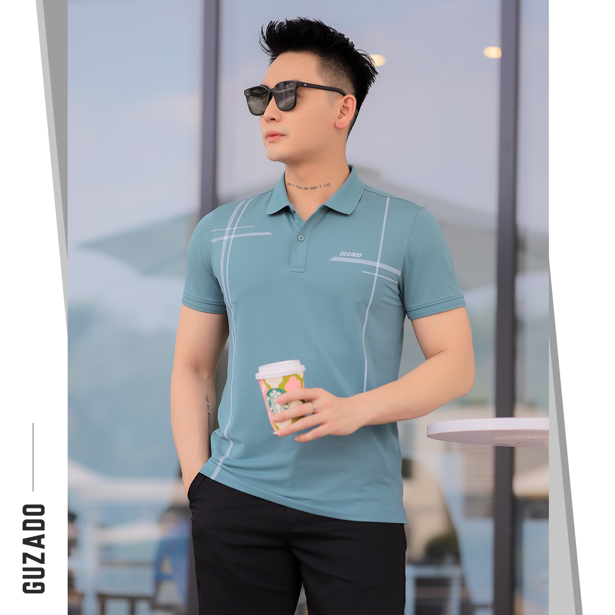 Áo Polo Nam GUZADO Sọc Thể Thao Nam Tính Sang Trọng GPS209_thumbnail_1