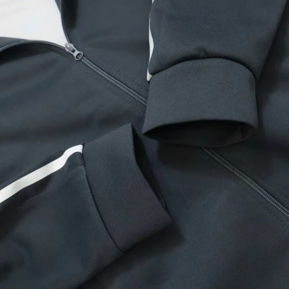 Bộ thể thao nỉ ép dày dặn POGUA nam nữ 2 phối viền dày dạn, ấm áp có khóa kéo chống nước_thumbnail_2