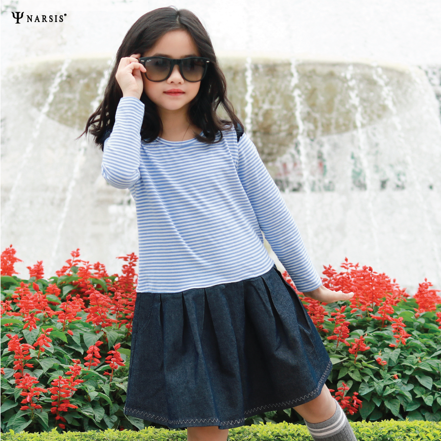 VÁY BÉ GÁI KB9001A NARSIS CHẤT LIỆU JEAN BỀN BỈ, CÁ TÍNH, TRẺ TRUNG, THỜI TRANG, TRẺ TRUNG, THỜI ...